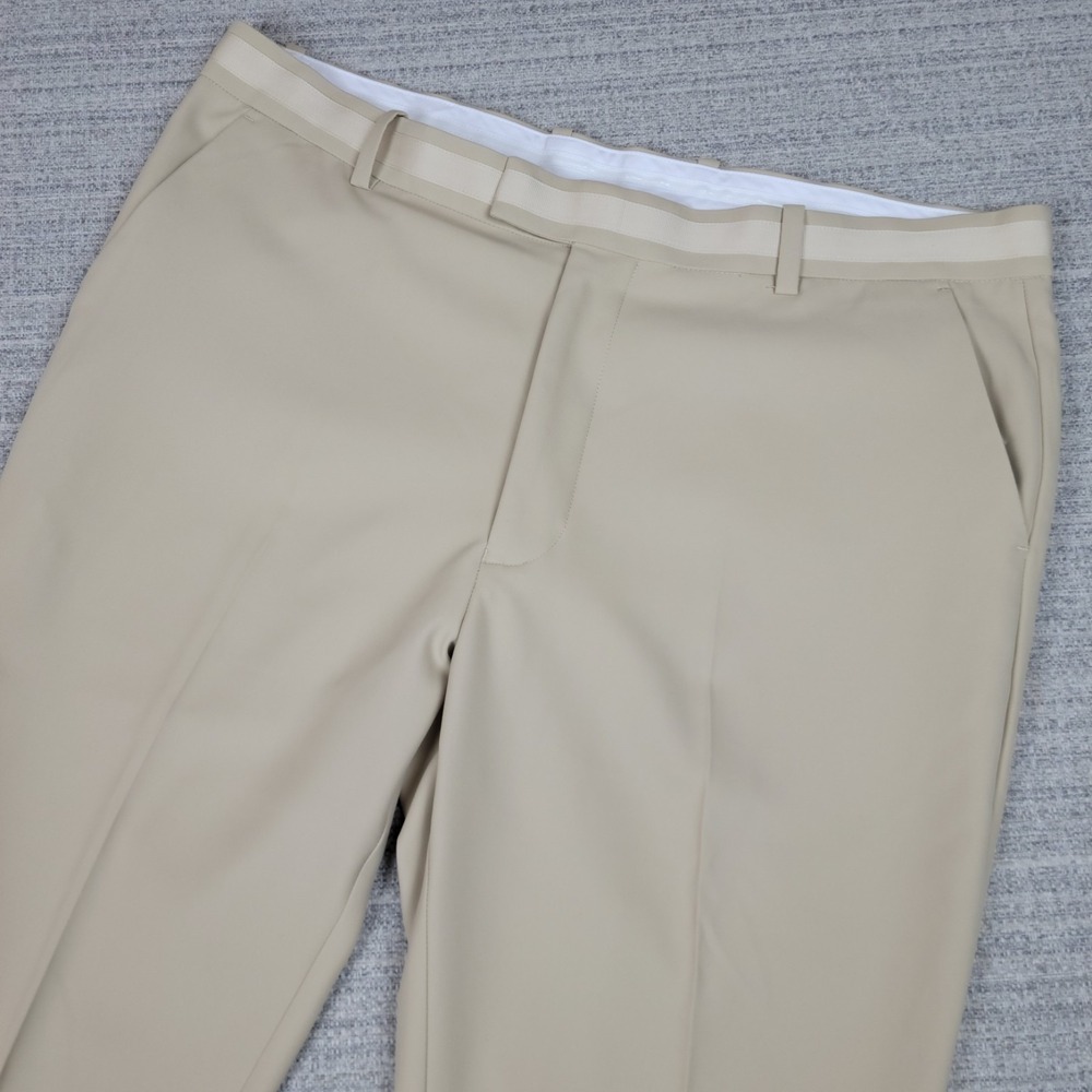 G/FORE Golf Pants Mens 38x32 Beige Performance Stretch Tuxedo Stripe G4MS20B40FB